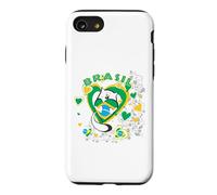Carcasa para iPhone SE (2020) / 7/8 Brasil-Brasil - Corazón de Gato Lindo Amante de la Bandera de Brasil