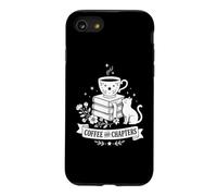 Carcasa para iPhone SE (2020) / 7/8 Café Y Capítulos Amante De Libros De Gatos Lectura Café