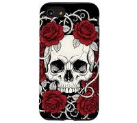 Carcasa para iPhone SE (2020) / 7/8 Calavera y Rosas diseño gótico de Terror