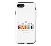 Carcasa para iPhone SE (2020) / 7/8 Caminaré por Faith Christian Bible Verse Design
