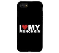 Carcasa para iPhone SE (2020) / 7/8 Camiseta de Gato I Love My Munchkin para Amantes de los Gatos