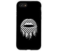 Carcasa para iPhone SE (2020) / 7/8 Checkered Black White Lip Cute Checkerboard