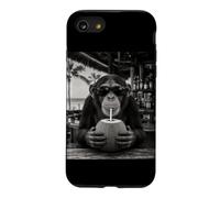 Carcasa para iPhone SE (2020) / 7/8 Chimpancé con Gafas de Sol y Mono de Bebida de Coco