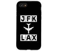 Carcasa para iPhone SE (2020) / 7/8 Código de Viaje de Ruta de avión JFK a LAX Nueva York Los Ángeles