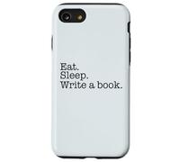Carcasa para iPhone SE (2020) / 7/8 Comer. Dormir Escribir un Libro. Escritor Ocupado Escritura Meme en la Espalda