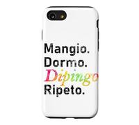 Carcasa para iPhone SE (2020) / 7/8 Comer. Dormir. Pintar. Repiter. - Italiano