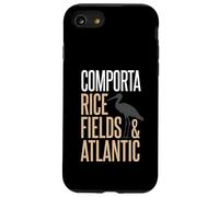 Carcasa para iPhone SE (2020) / 7/8 Comporta Portugal Campo de arroz y Silueta de cigüeña atlántica