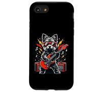 Carcasa para iPhone SE (2020) / 7/8 Cool Yorkie Dog Playing Electric Guitar Rocker Musician