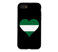 Carcasa para iPhone SE (2020) / 7/8 Corazón con los Colores de la Bandera de Andalucía