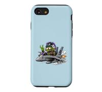 Carcasa para iPhone SE (2020) / 7/8 Crazy Monster Fighter Piloto Jet Cartoon Aviación Arte