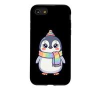 Carcasa para iPhone SE (2020) / 7/8 Cute Kawaii Penguin Rainbow Beanie Scarf Winter