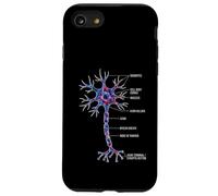 Carcasa para iPhone SE (2020) / 7/8 Diagrama de células cerebrales etiquetadas con anatomía de neuronas