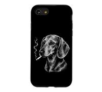 Carcasa para iPhone SE (2020) / 7/8 Divertido Perro Salchicha fumando Salchichas