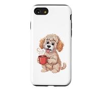 Carcasa para iPhone SE (2020) / 7/8 Doodle Coffee Club Goldendoodle Pet Lover Café y garabatos