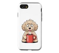 Carcasa para iPhone SE (2020) / 7/8 Doodle Coffee Club Goldendoodle Pet Lover Café y garabatos