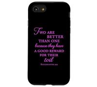 Carcasa para iPhone SE (2020) / 7/8 Eclesiastés 4:9 Versículo de la Biblia Dos Son Mejores Que una Unidad