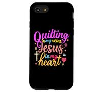 Carcasa para iPhone SE (2020) / 7/8 Edredón en mis Venas, Jesús en mi corazón, Biblia, Costura