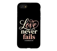 Carcasa para iPhone SE (2020) / 7/8 El Amor Nunca Falla versículo bíblico 1 Corintios 13:8