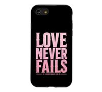 Carcasa para iPhone SE (2020) / 7/8 El Amor Nunca Falla versículo bíblico 1 Corintios 13:8