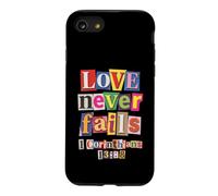 Carcasa para iPhone SE (2020) / 7/8 El Amor Nunca Falla versículo bíblico 1 Corintios 13:8