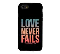 Carcasa para iPhone SE (2020) / 7/8 El Amor Nunca Falla versículo bíblico 1 Corintios 13:8