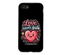 Carcasa para iPhone SE (2020) / 7/8 El Amor Nunca Falla versículo bíblico 1 Corintios 13:8