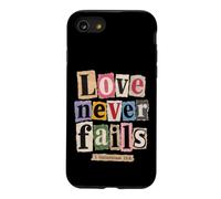 Carcasa para iPhone SE (2020) / 7/8 El Amor Nunca Falla versículo bíblico 1 Corintios 13:8