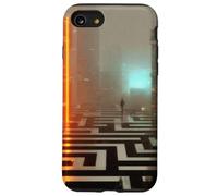 Carcasa para iPhone SE (2020) / 7/8 El umbral de neón - Cyberpunk Dystopian City Art