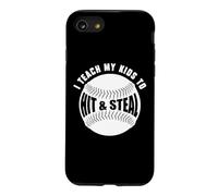 Carcasa para iPhone SE (2020) / 7/8 Enseño a mis Hijos cómo Golpear Pelotas de béisbol y Robar Bases papá mamá