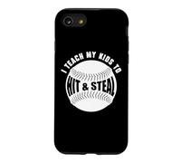 Carcasa para iPhone SE (2020) / 7/8 Enseño a mis Hijos cómo Golpear Pelotas de béisbol y Robar Bases papá mamá