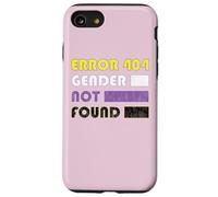 Carcasa para iPhone SE (2020) / 7/8 Error 404 Gender Not Found para el Orgullo LGBTQ no Binario