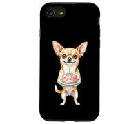Carcasa para iPhone SE (2020) / 7/8 Feliz Cumpleaños Chihuahua Mamá Lindo Perro Sosteniendo Pastel Vela