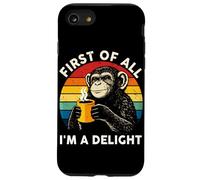 Carcasa para iPhone SE (2020) / 7/8 First of All I'm A Delight Vintage Mono Café Divertido