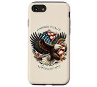 Carcasa para iPhone SE (2020) / 7/8 Founded and Standing in Faith Vintage Watercolor Eagle 1776