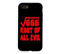 Carcasa para iPhone SE (2020) / 7/8 Funny 666 Square Root All Evil Matemático Profesor de Matemáticas