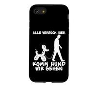 Carcasa para iPhone SE (2020) / 7/8 Funny Balloon Dog «Alle Verrück Hier Komm Hund Wir Gehen