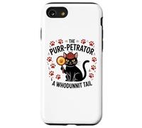 Carcasa para iPhone SE (2020) / 7/8 Funny Cat Detective Purrpetrator Crimen Verdadero Misterio de Asesinato