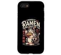 Carcasa para iPhone SE (2020) / 7/8 Funny Cat Ramen «Ramen Piensa en mí también» Kawaii Anime Cat