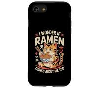 Carcasa para iPhone SE (2020) / 7/8 Funny Cat Ramen «Ramen Piensa en mí también» Kawaii Anime Cat
