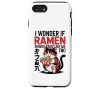 Carcasa para iPhone SE (2020) / 7/8 Funny Cat Ramen «Ramen Piensa en mí también» Kawaii Anime Cat