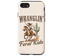 Carcasa para iPhone SE (2020) / 7/8 Funny Mom Riding. Western Cowboy Mama Wranglin Feral Kids