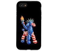 Carcasa para iPhone SE (2020) / 7/8 Funny New York Statue of Liberty USA Flag Balloon Dog Poodle