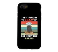 Carcasa para iPhone SE (2020) / 7/8 Gato Vintage piensan Que Estoy Loco, Pero me Gusta Hornear Amante