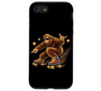Carcasa para iPhone SE (2020) / 7/8 Genial Bigfoot Patinando sobre Ruedas de los 80 Retro Forest Sasquatch