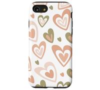 Carcasa para iPhone SE (2020) / 7/8 Girly Coquette Cute Pink Heart Sage Green Hearts Valentines