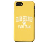 Carcasa para iPhone SE (2020) / 7/8 Golden Retriever Swim Club con Texto Envejecido Vintage con Texto Envejecido