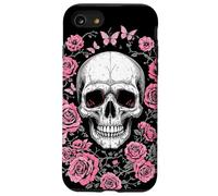 Carcasa para iPhone SE (2020) / 7/8 Gótico Rosa Flores Gótico Cráneo Mari