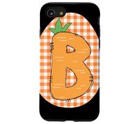 Carcasa para iPhone SE (2020) / 7/8 Gráfico de Primavera con Monograma de Zanahoria de Pascua Letra B