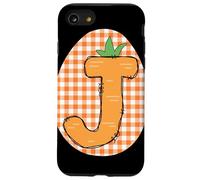 Carcasa para iPhone SE (2020) / 7/8 Gráfico de Primavera con Monograma de Zanahoria de Pascua Letra J