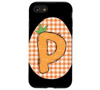 Carcasa para iPhone SE (2020) / 7/8 Gráfico de Primavera con Monograma de Zanahoria de Pascua Letra P